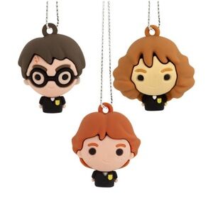 Hallmark Set of 3 MINI Harry Potter, Ron & Hermione Christmas Tree Ornaments